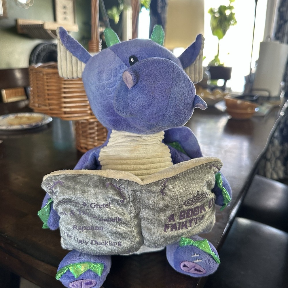 Cuddle Barn Dalton the Storytelling Dragon Animated‎ Plush TESTING WORKING